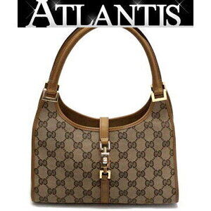 Gucci Jackie handbag GG Hobo Shoulder bag canvas leather Beige Tan yellow